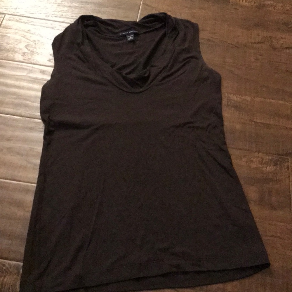 brown blouse from banana republic